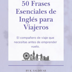 Imagen de portada de libro de 50 frases esenciales de inglés para viajeros